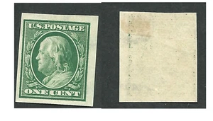 Scott 343, 1c Franklin, IMPERF, DWM, MOGLH - Imagen 1 de 1