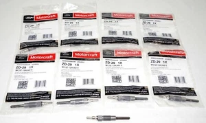 Set of 8: NEW OEM Genuine Motorcraft ZD-29 Glow Plugs MC3Z 12A342-E - Picture 1 of 4
