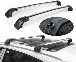 2Pcs Fit for Jaguar F-Pace F Pace 2016-2020 Roof Rail Rack Cross Bar Crossbar  - Bild 1 von 9