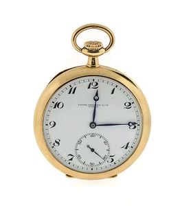 Patek Philippe Open Face Lentille Style 14K Yellow Gold Pocket Watch Circa 1919 - Picture 1 of 4