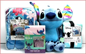 6 piezas - Edredón Disney STITCH + Juego de sábanas + Manta + 28" de alto PUNTADA - GEMELO - Imagen 1 de 15