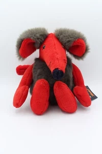 Geh aufs Ganze Zonk Kabel 1 Stofftier Plüschtier grau rot ca. 30 cm mit Etikett - Bild 1 von 7