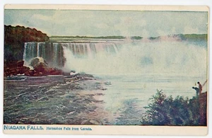 Cartolina antica Cascate a ferro di cavallo dal Canada Cascate del Niagara indivisa non spedita - Foto 1 di 2