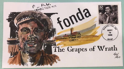 Wild Horse Cachets HP 1998 Henry Fonda The Grapes Of Wrath FDC #40/40 Sc 3185m - Image 1 of 4