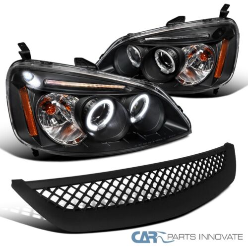 For 03-07 G35 Coupe Black Smoke LED DRL & Sequential Signal Projector Headlights