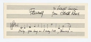 Harold ROME: "Fanny" – Autograph Musical Quotation (MUSICAL) (BROADWAY) - Picture 1 of 1