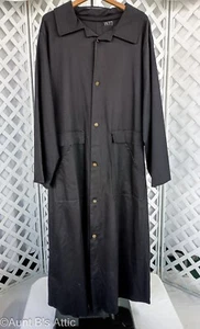 Western/Gothic/Horror Men's Long Black Cotton/Poly Mid Weight Duster Coat XL - Picture 1 of 4