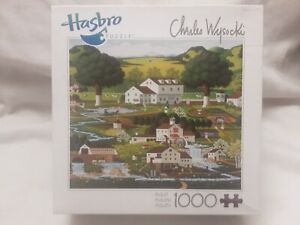 Charles Wysocki 1000 Piece Puzzle Country Gardens Complete Hasbro 2011 Americana