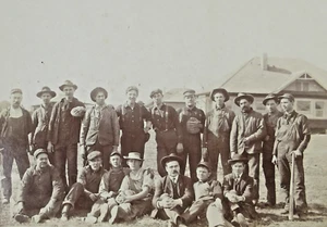 Los Angeles Railway Streetcar Trolley Workers Baseball Team Cabinet Photo 1910s - Picture 1 of 8