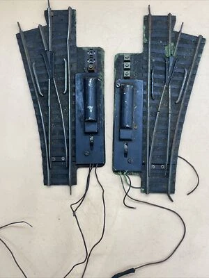 Fleischmann HO 6174 Curved Points Left Right Pair Vintage Track Wiring Untested - Image 1 of 4