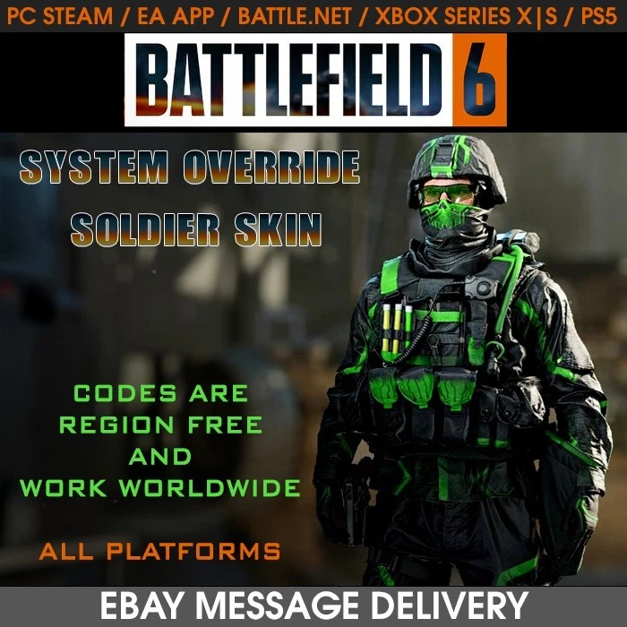 Battlefield 6 - System Override Soldier Skin - BF6 Razor Key / CODE Global - Bild 1 von 1