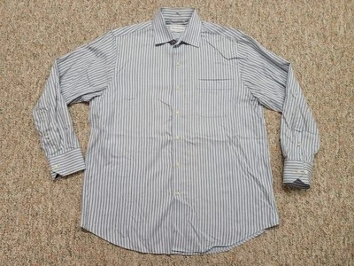 Tommy Bahama Shirt Mens 16 - 32 Blue Striped Button Up Long Sleeve Preppy Casual - Image 1 of 4