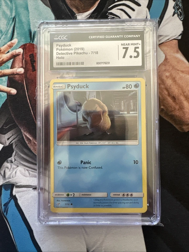 2019 Pokemon Psyduck Detective Pikachu # 7/18 Holo CGC 7.5 - Image 1 of 1