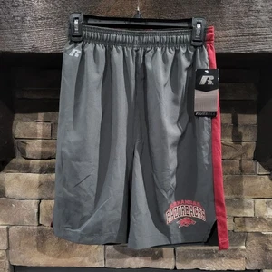 Russell Arkansas Razorbacks Shorts, Charcoal Gray, Small - Picture 1 of 8