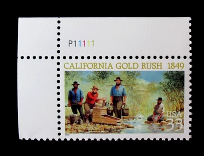 US Stamps Scott 3316 California Gold Rush Miners 33 Cent 1999 Mint MNH - Image 1 of 2