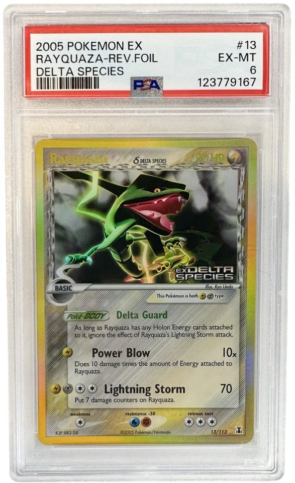 Rayquaza- Rev Foil #13 Delta Species PSA 6 STAMPED - Image 1 of 1