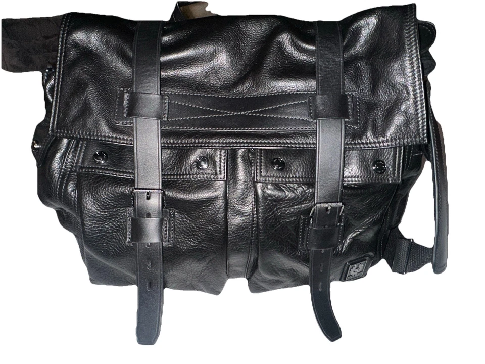 BELSTAFF MESSENGER COLONIAL BAG LEATHER BLACK OUT OF STOCK - Image 1 of 4