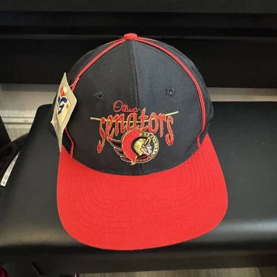 New Vintage Ottawa Senators The Game snapback hat in black and red #NHL - Image 1 of 4