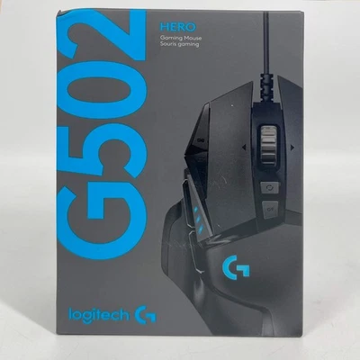New Logitech G502 HERO Wired Optical Gaming Mouse with RGB Lighting 910-005469 - Image 1 of 4