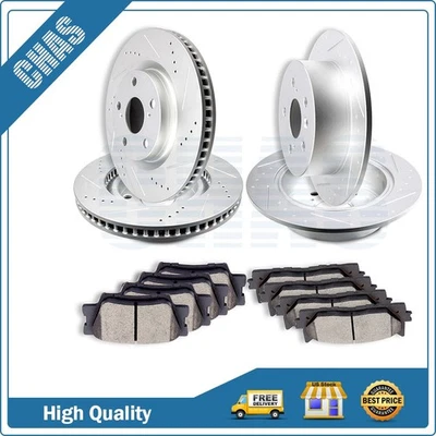 Front And Rear Brake Ceramic Pads And Rotors Kit For 2013-2017 Lexus ES300h Foto 1 de 4