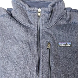 Patagonia Better Suéter Cremallera Completa Chaqueta Polar Azul Hombre Grande Colegium Logo - Imagen 1 de 7