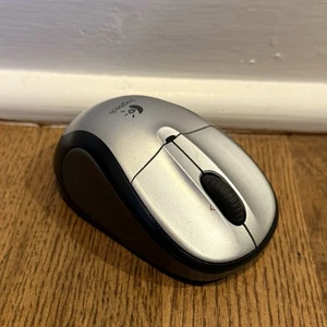 Logitech M305 Wireless Optical Scroll Mouse, Black + Silver, Includes Receiver - Picture 1 of 7