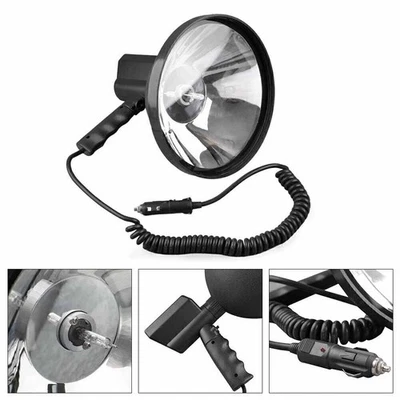 12V 55W 9" HID Handheld Camping Hunting Fishing Super Emergency Light Spotlights - Image 1 of 4