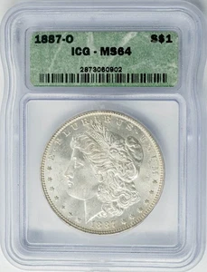 1887-O Morgan Silver Dollar $ MS64 ICG 950562-43 - Picture 1 of 3
