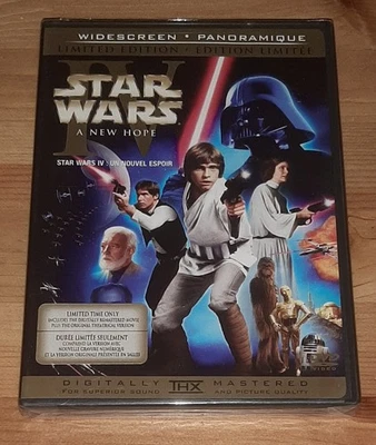 Star Wars: A New Hope (DVD, 1977, NUEVO) Edición Limitada con Versión Teatral Foto 1 de 4