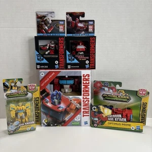Transformers Figure Lot Of 5 Optimus Prime Bumblebee Ironhide Arcee Hasbro New - Picture 1 of 21