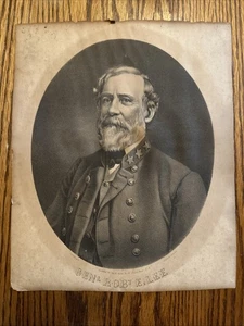 ROBERT E. LEE Lith aus einem Gemälde.  Lith von J.Giles, Druck von Chas. Hart - Bild 1 von 6