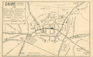 AK Dahme Mark Landkarte Map Stadtplan Orientierungskarte 1926 Max Wald pan-kel - Picture 1 of 2