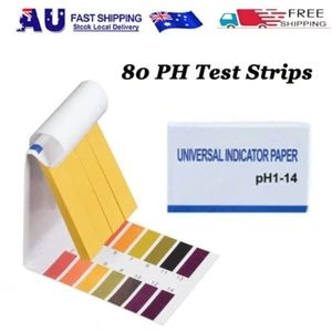 80 pH Test Strips Litmus Paper Urine Saliva Acid Alkaline Liquid Level Indicator - Picture 1 of 8