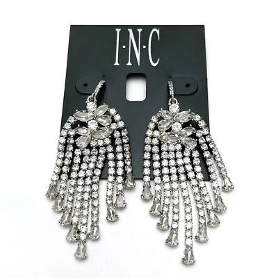 Pendientes colgantes INC International Concepts cristal transparente cascada NUEVO Foto 1 de 3