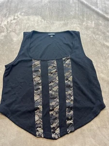 Torid Women's Shirt Black Lace Sleeveless Blouse Size 1 - Picture 1 of 4