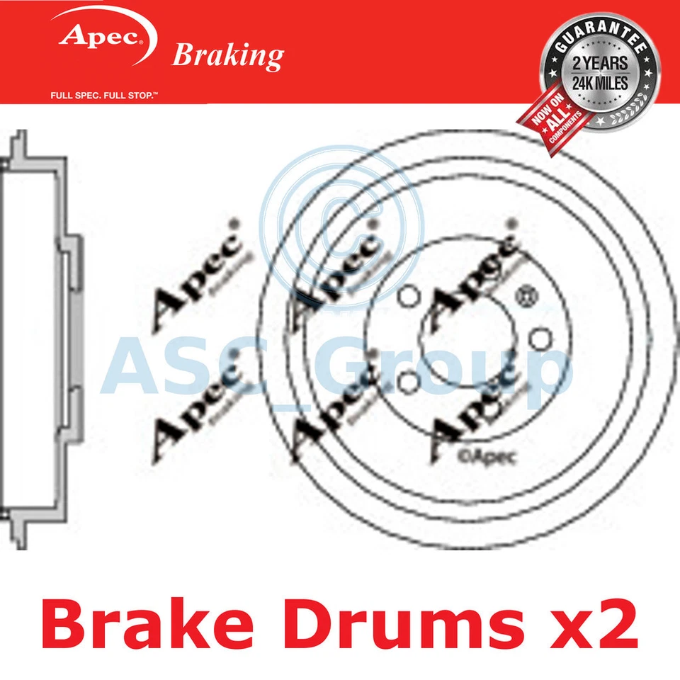 2x Apec 230.1mm (Interne) 5 Clou Rechange Arrière Frein à Main Frein De DRM9169 - Photo 1/1