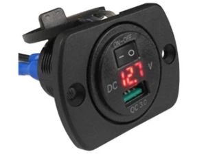 Volt Gauge with USB Socket & Dust Cover - Picture 1 of 1