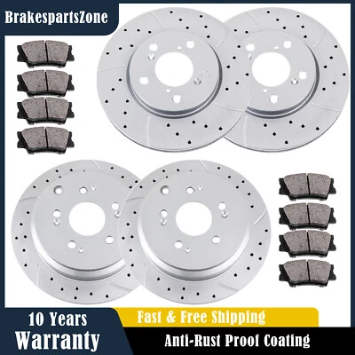 Ajuste para Honda Odyssey 3.5L dianteiro e traseiro com fenda rotores de freio kit pastilhas freios - Imagem 1 de 4