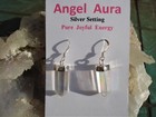 Angel-Opal Aura Quartz Earrings-Platinum 24K Gold, Silver-Color is Permanet