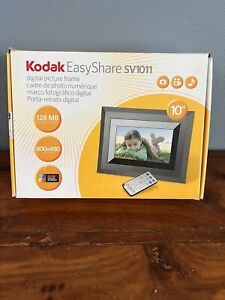 Kodak EasyShare SV1011 10" Digital Picture Frame Power Cord And USB Works Used