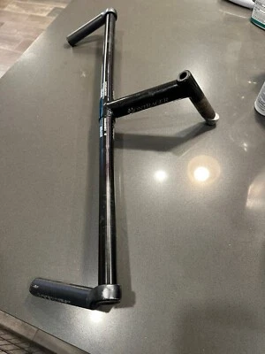 RARO Bontrager haste 1" e guidão combo fixado! Pena 135mm 22,2mm MTB ATB 90s - Imagem 1 de 4