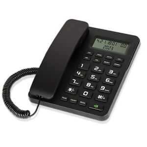 Corded Landline Telephone, Desk Corded Phones with DTMF/FSK Compatible Caller...