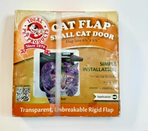 Ideal Pet Products Small Cat Flap Door with 4 Way Lock, 6.25" x 6.25" Flap Size - Imagen 1 de 12