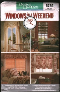 5739 Butterick SEWING Pattern Home Decor Curtains Shades Valance Window UNCUT - Picture 1 of 2