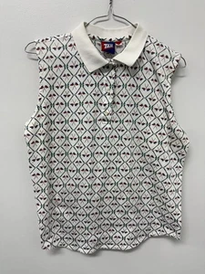 Tail Women's Sleeveless Golf Tennis Shirt Multicolor Striped Flag Large - Picture 1 of 7