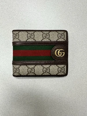 Cartera plegable Gucci GG Supreme Ophidia Foto 1 de 4