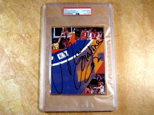 MOSES MALONE (HOF) SIGNED AUTOGRAPHED CUT WITH ENCAPSULATED PHOTO PSA - Picture 1 of 2