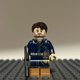 LEGO Star Wars Rogue One Cassian Andor dark Blue Coat Minifigure 75155 SW0790 1A