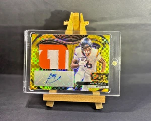 2024 Panini Select Jumbo Rookie Signature Swatches ORO 05/10 Troy Franklin RC - Foto 1 di 2