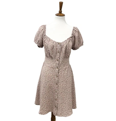 Milkmaid Babydoll Dress Womens XL Ditsy Floral Button Down Cottagecore Boho - Image 1 of 4